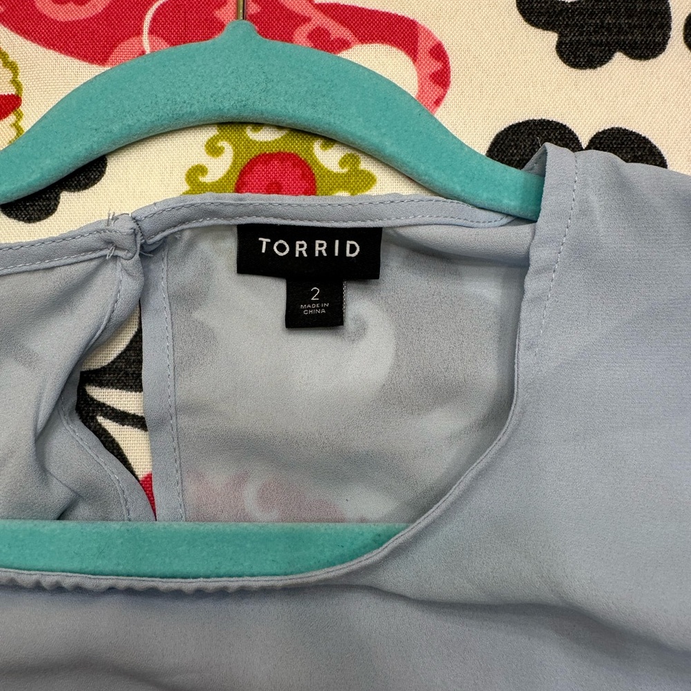 Sheer Torrid Blouse with Tulip Sleeves - Picture 7 of 8
